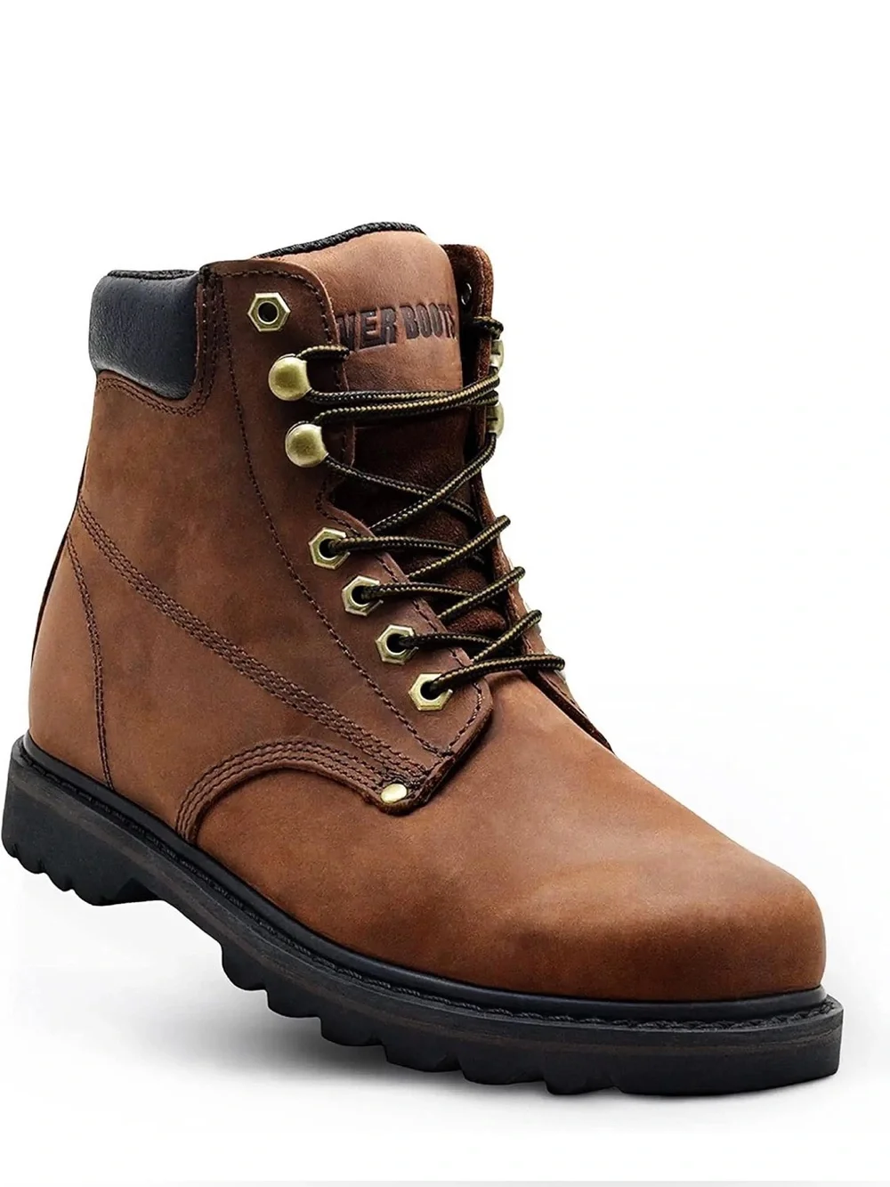 🥾 EUC Everboots Men's Brown Lace-Up Soft Toe 6” Leather Work Boot Size 6.5